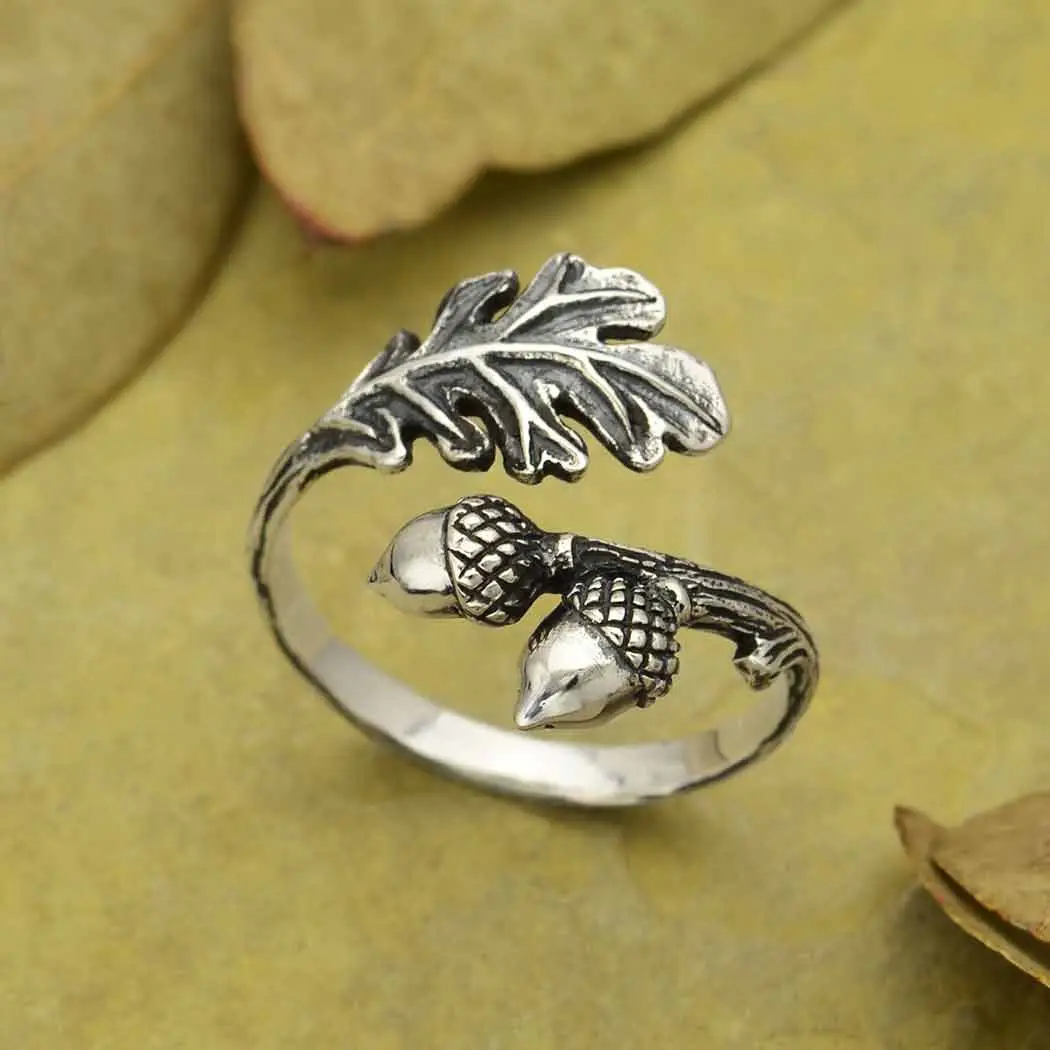 Oak & Acorn Adjustable Ring