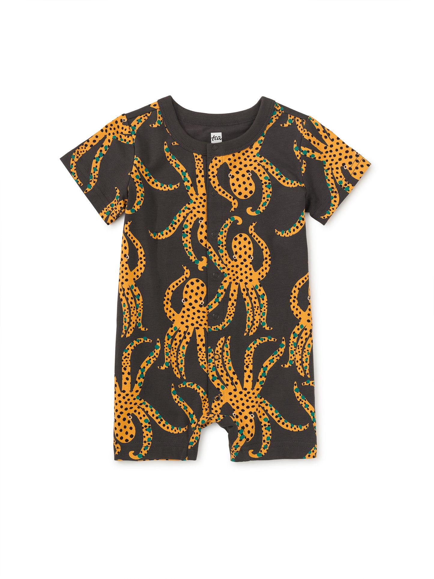 Baby Button Up Octopus Romper