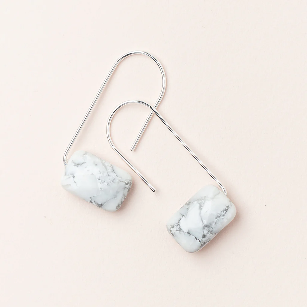 Floating Stone Earrings Howlite