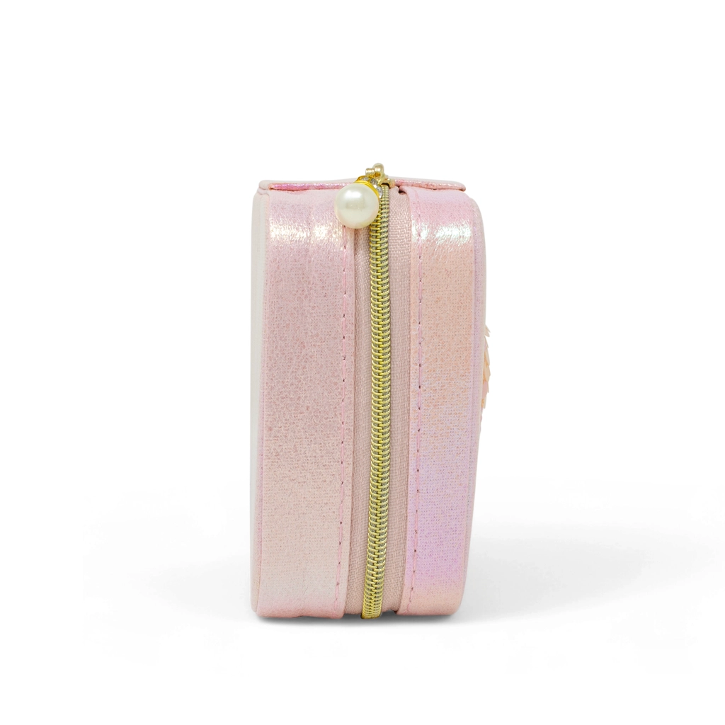 Girl's Sparkling Sequin Heart Jewelry Box