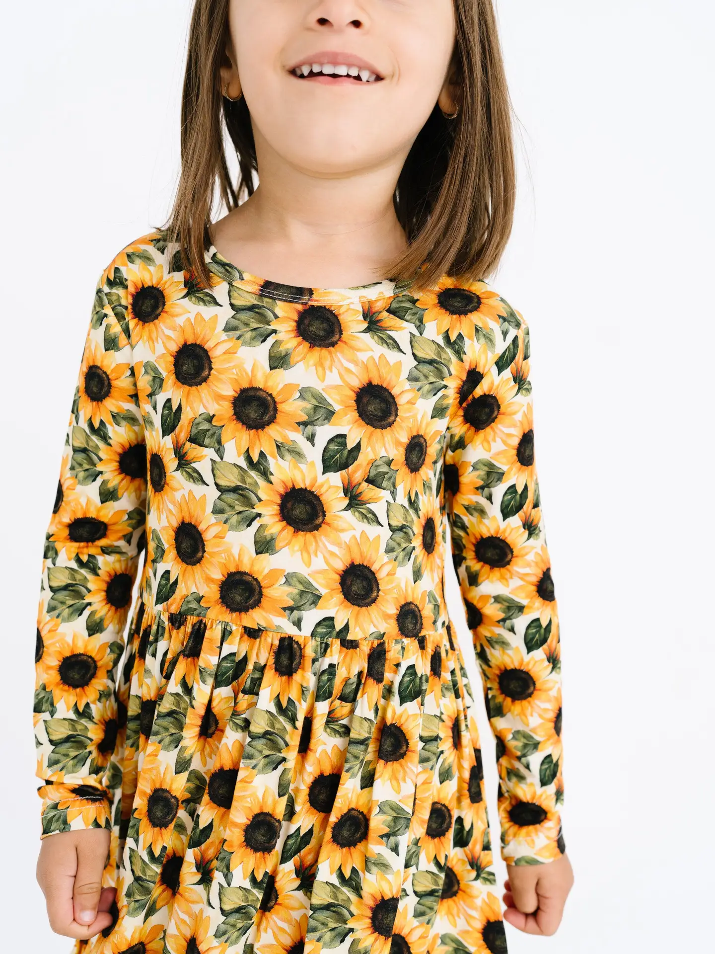Girls Wild Sunflower Bamboo Dress