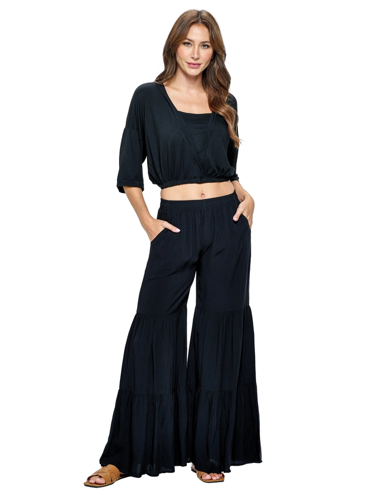 Bell Bottom Tiered Pants