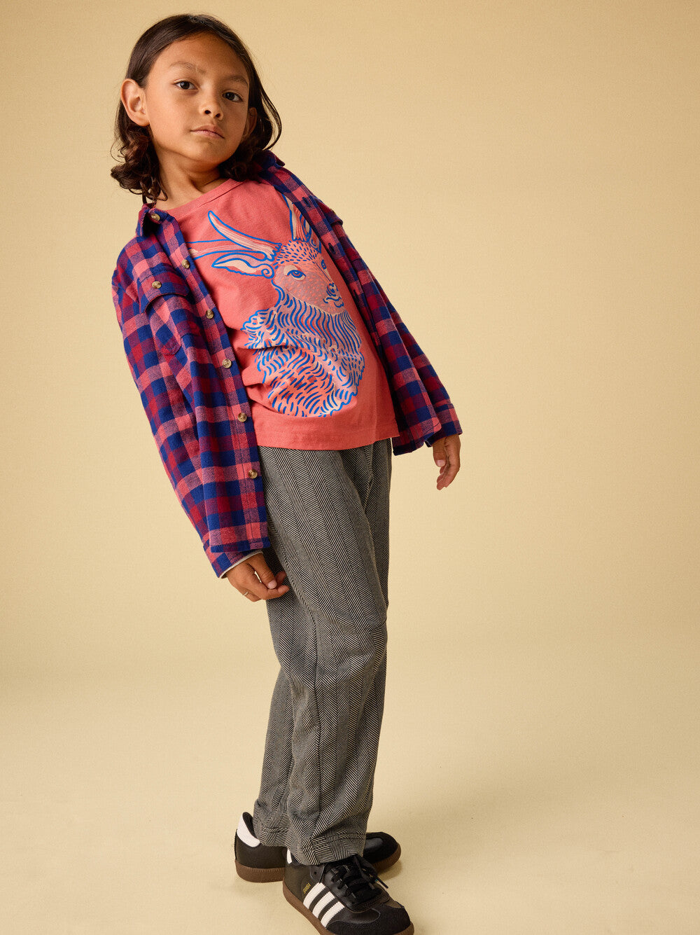 Kids Regal Deer Layered Tee