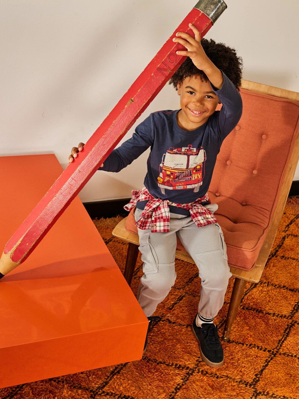 Kids Fire Truck Graphic Tee