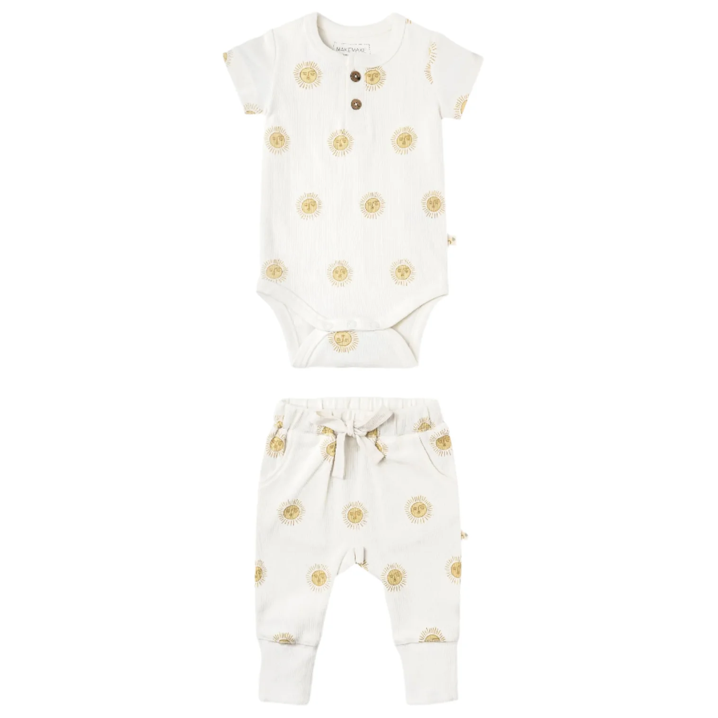 Baby Organic Onesie & Pants Set - Summer Sun