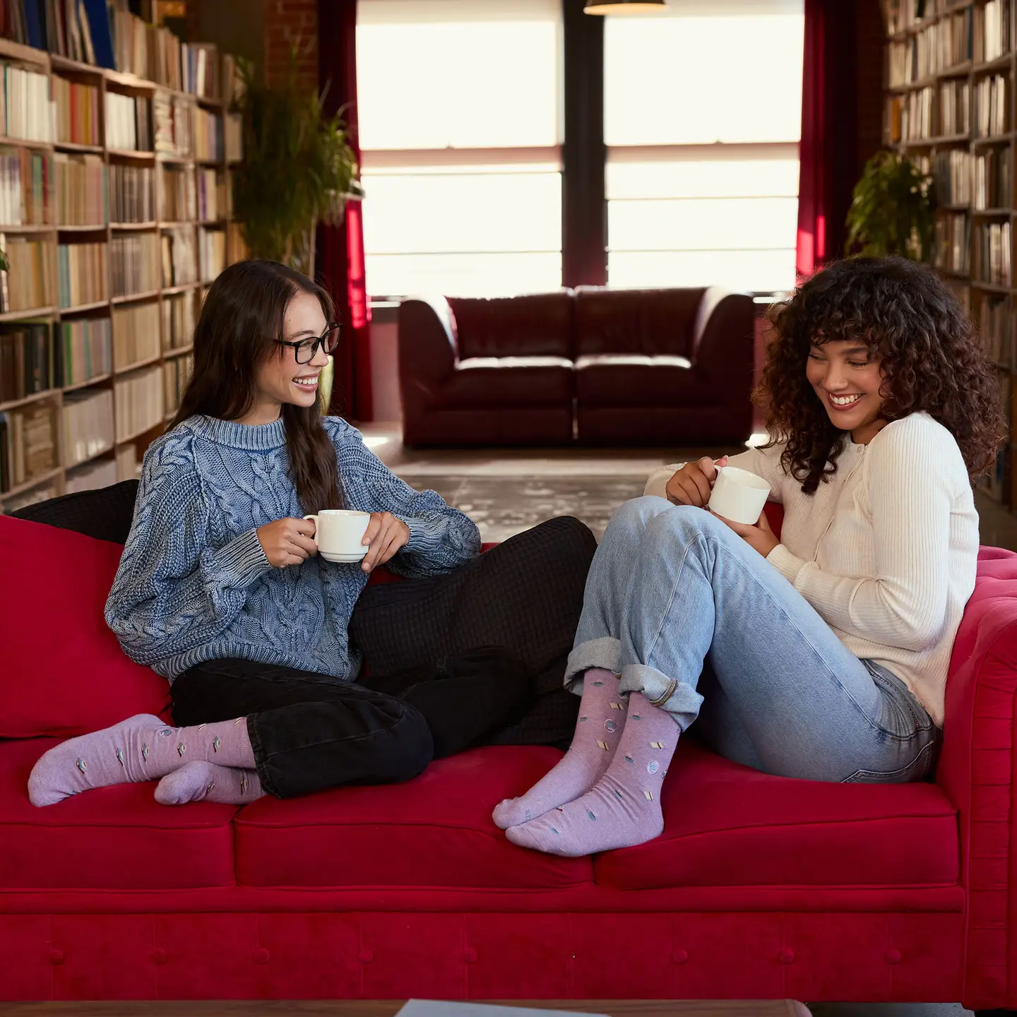 Socks That Give Books Purple Bookshelves