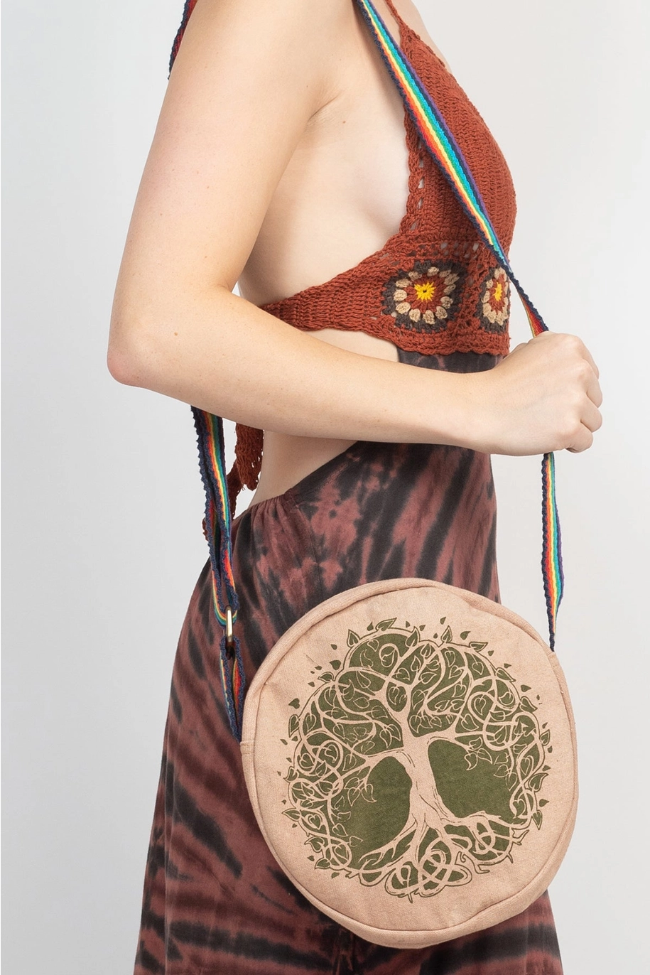 Round Tree Crossbody Bag