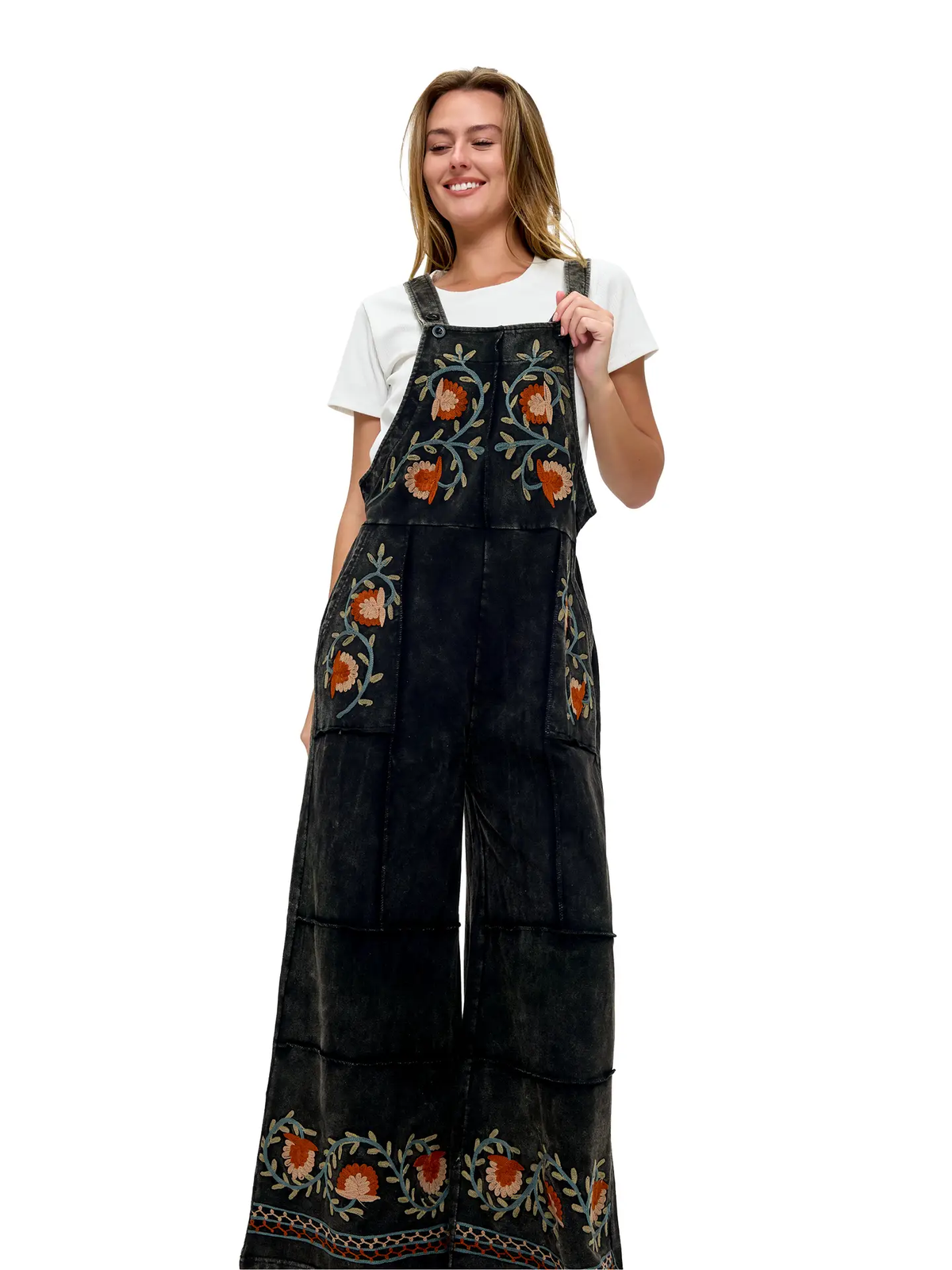 Chainstitch Embroidery Overalls