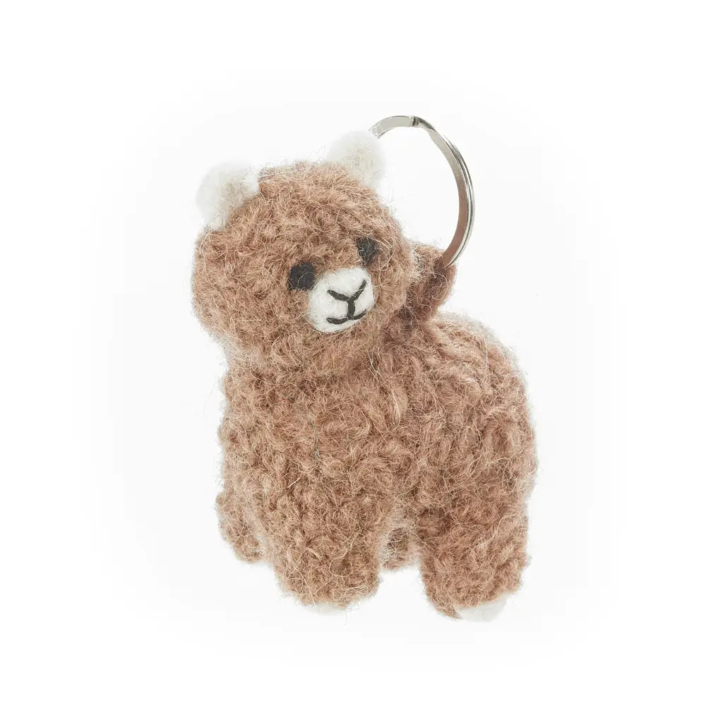 Felted Alpaca Keychain