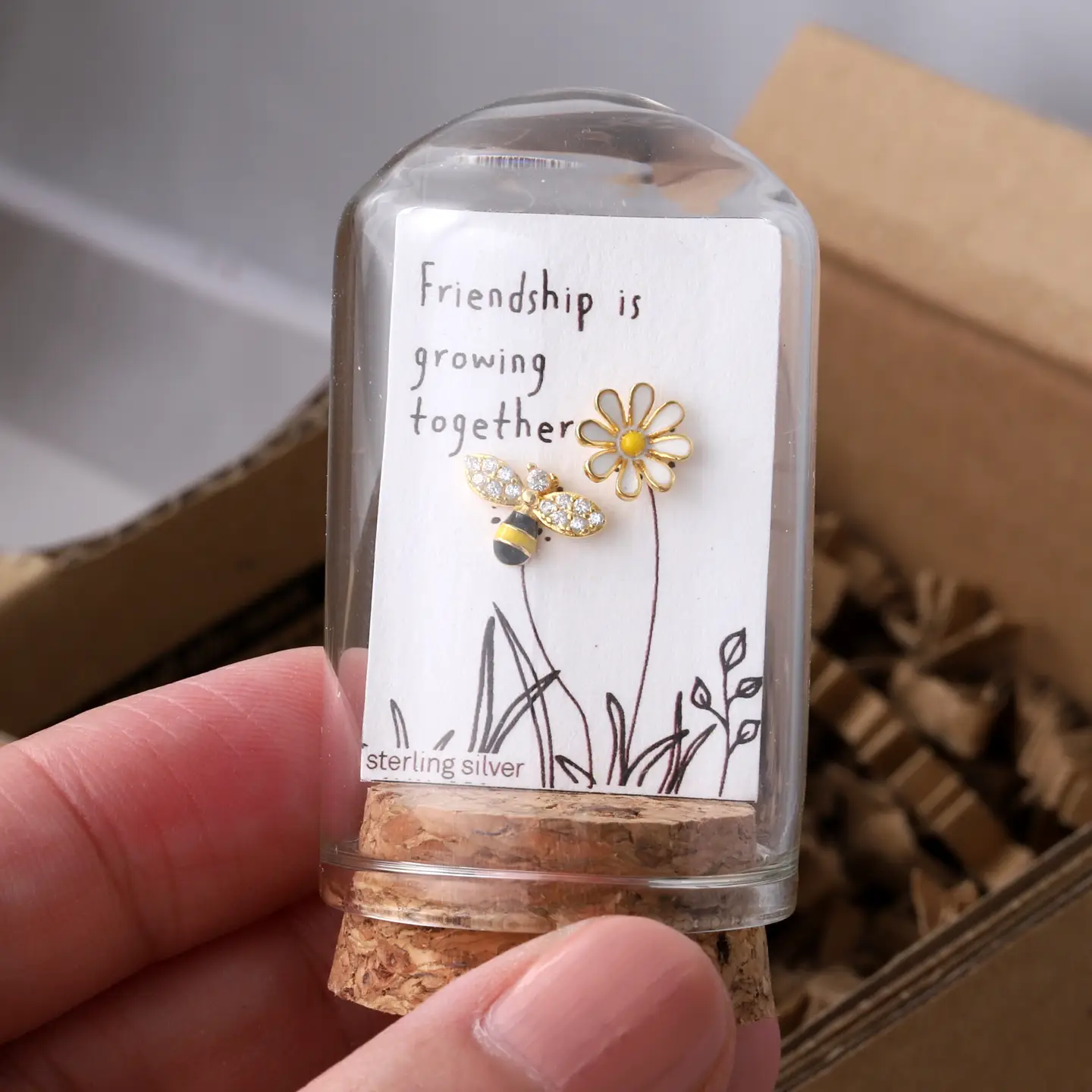 Friendship Bee + Flower Earrings