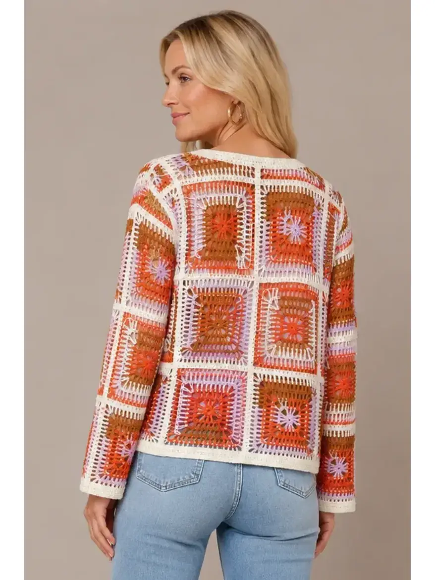 Crochet Button Front Cardigan