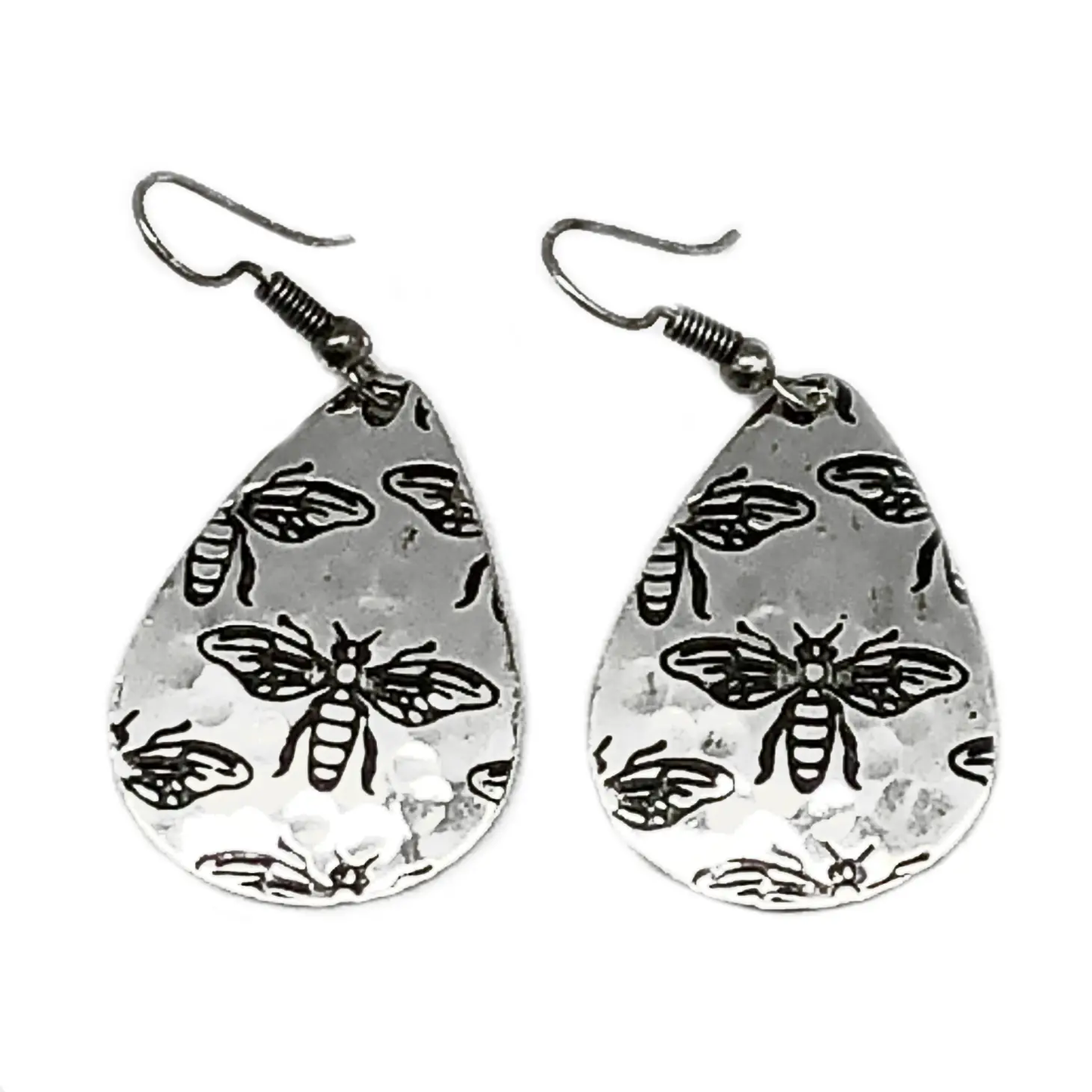 Bee Earrings Silver