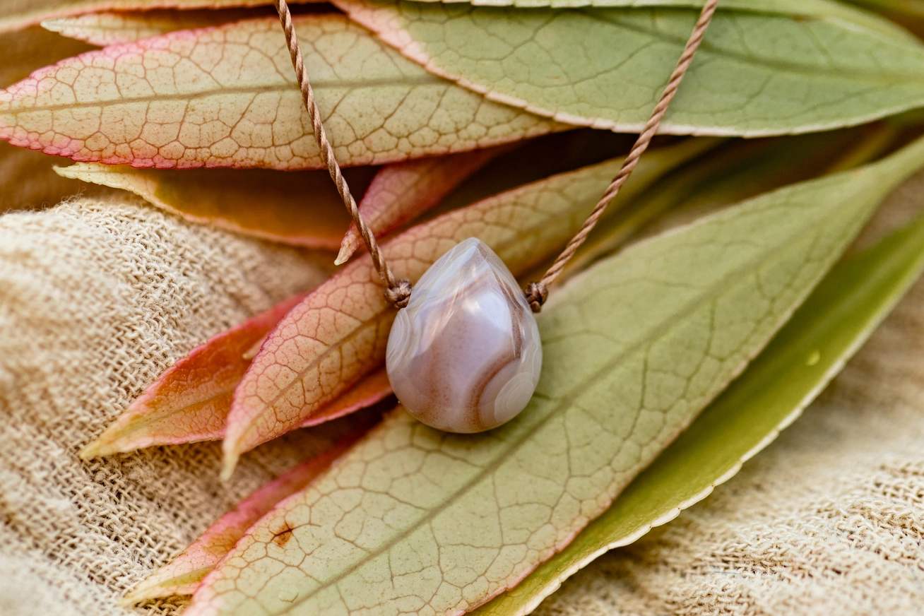 Soul Full Necklace Botswana Agate for Change