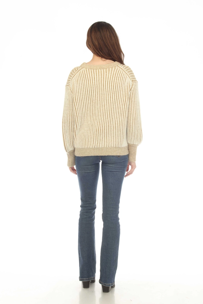 Knitted Cream Sweater Top