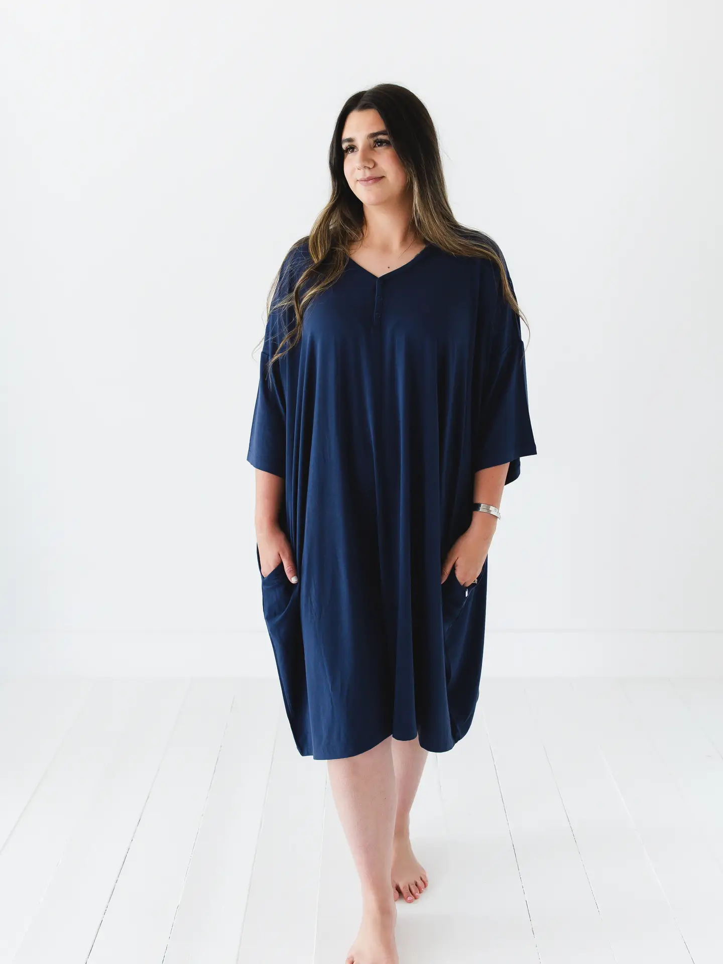 Solid Bamboo Muumuu Nightgown