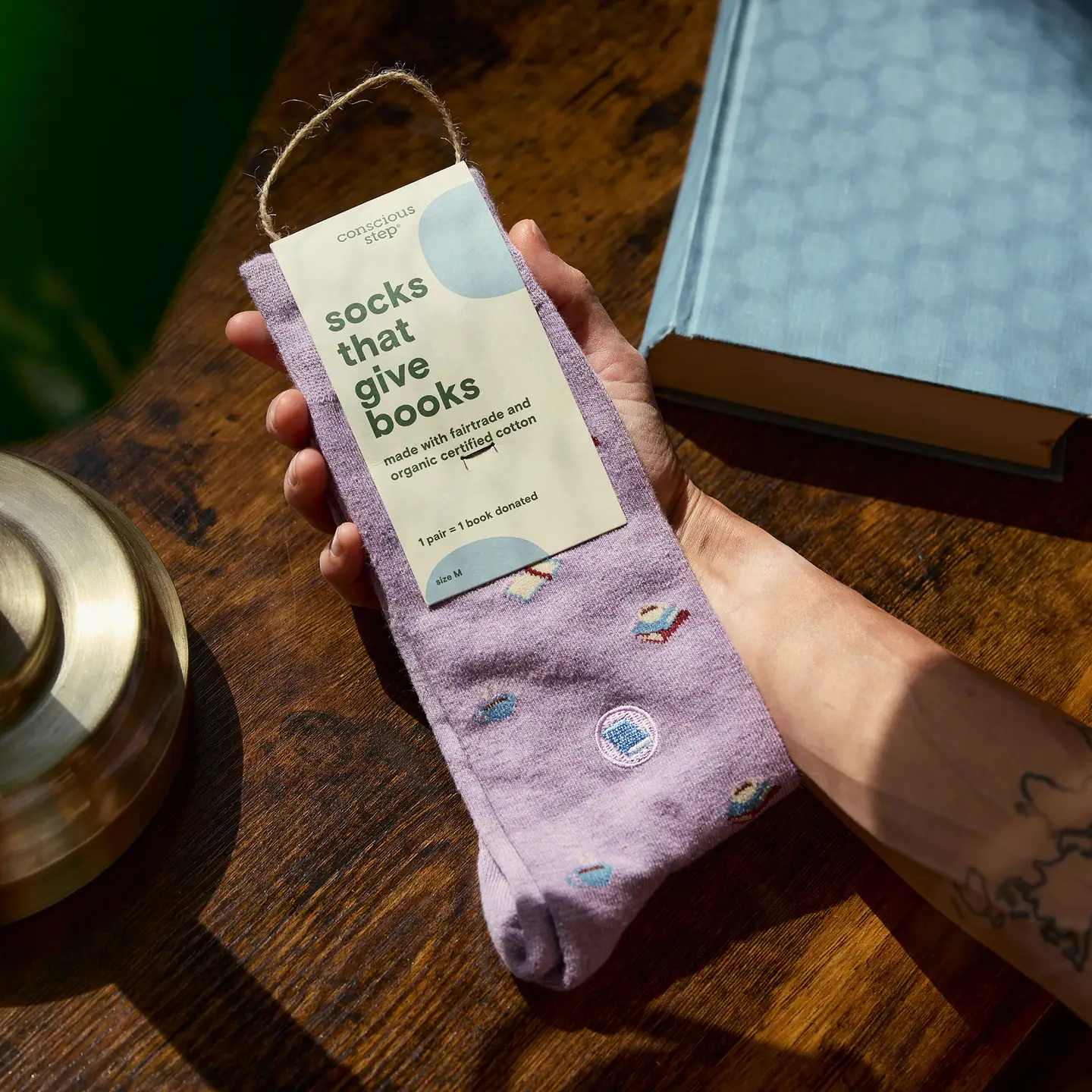 Socks That Give Books Purple Bookshelves