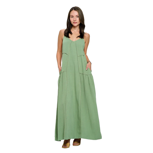 Boho Linen Maxi Dress