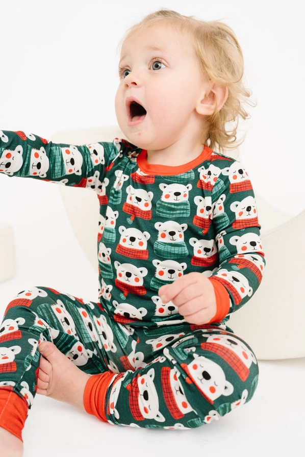 Kids North Pole Bears Bamboo Pajamas
