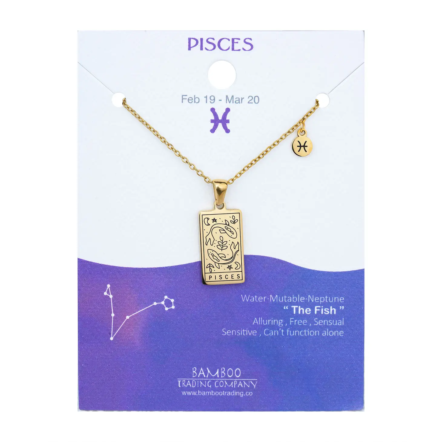 Engraved Zodiac Necklace