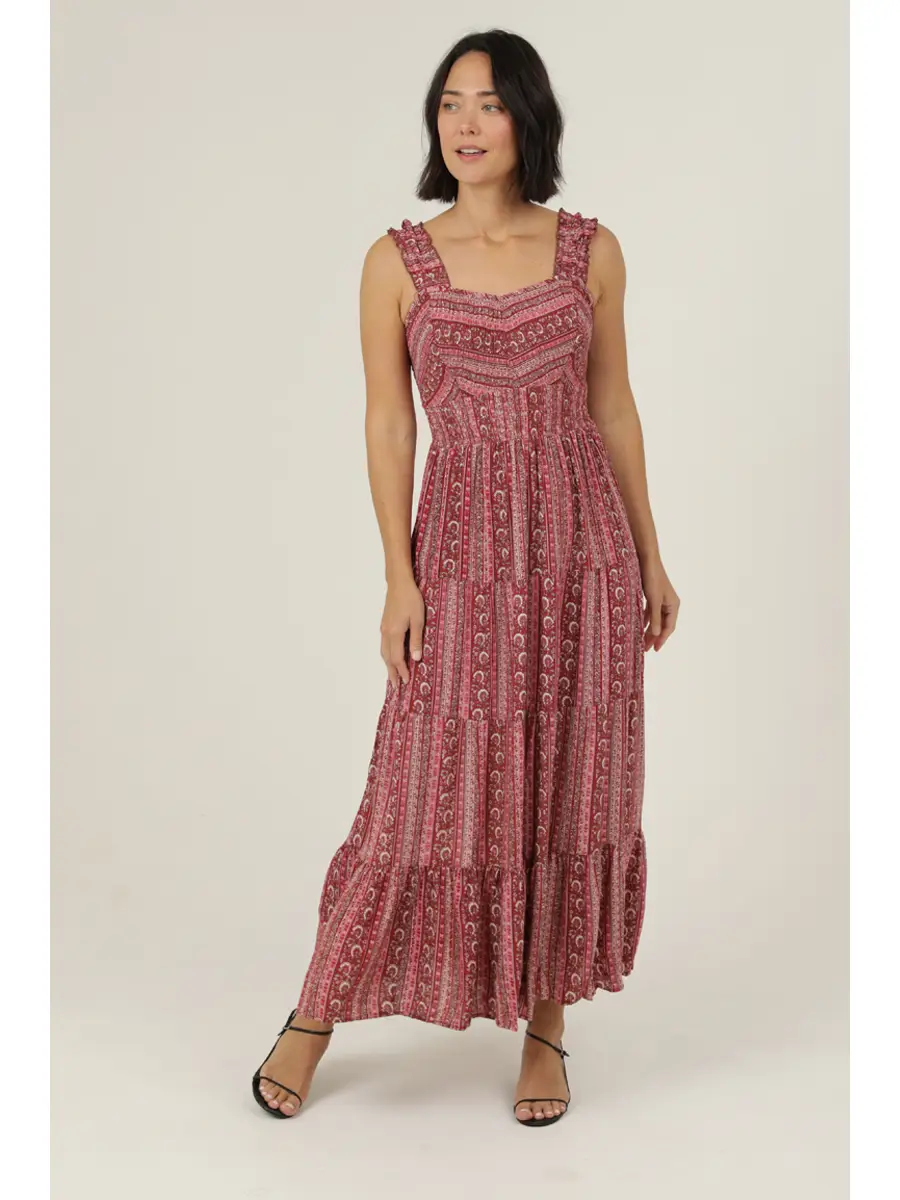 Smocked Bust A Line Maxi Dress