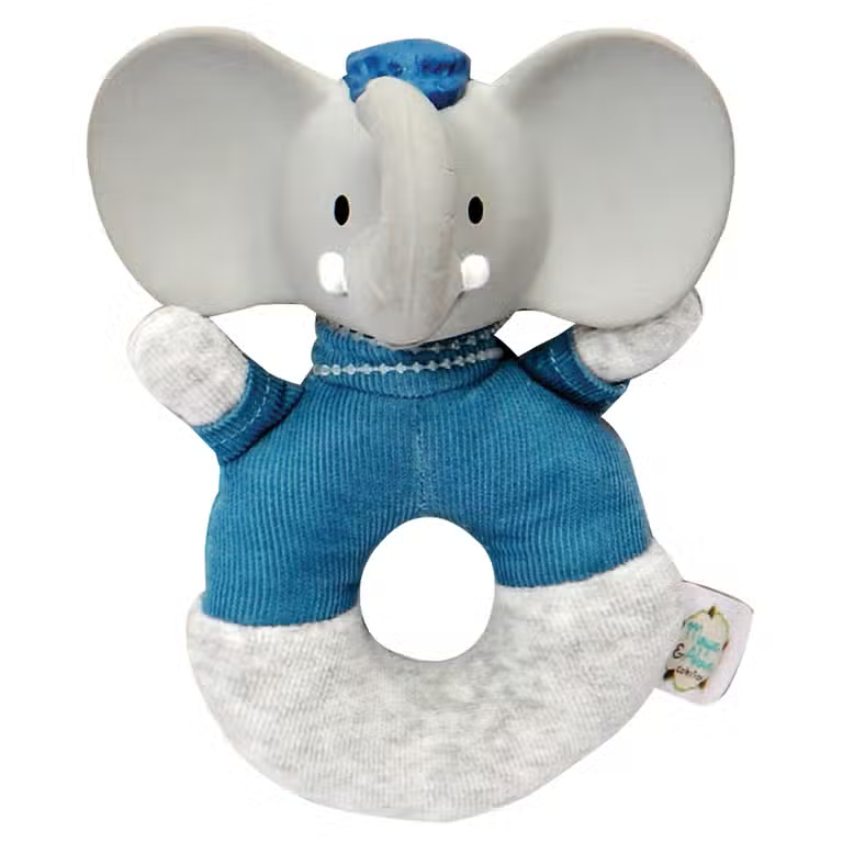 Alvin the Elephant Rubber Rattle