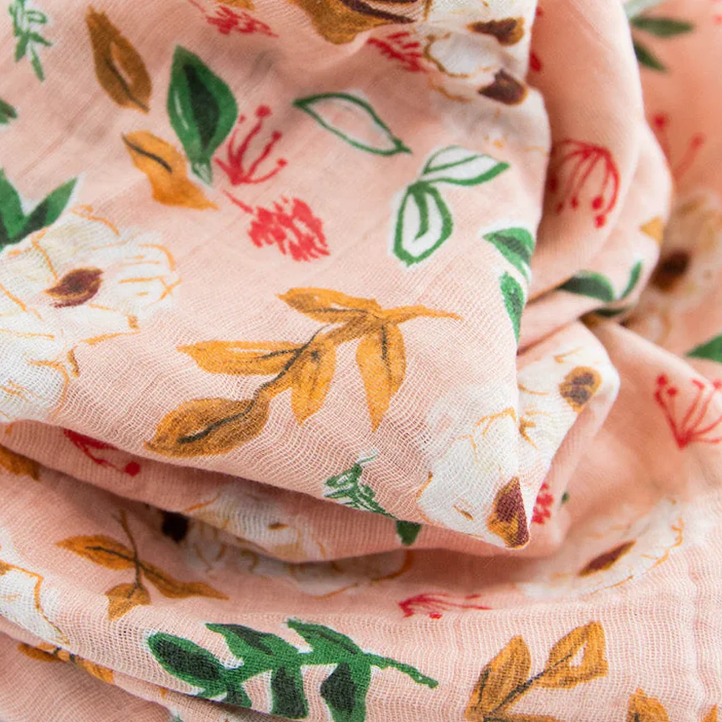 Cotton Muslin Swaddle Vintage Floral