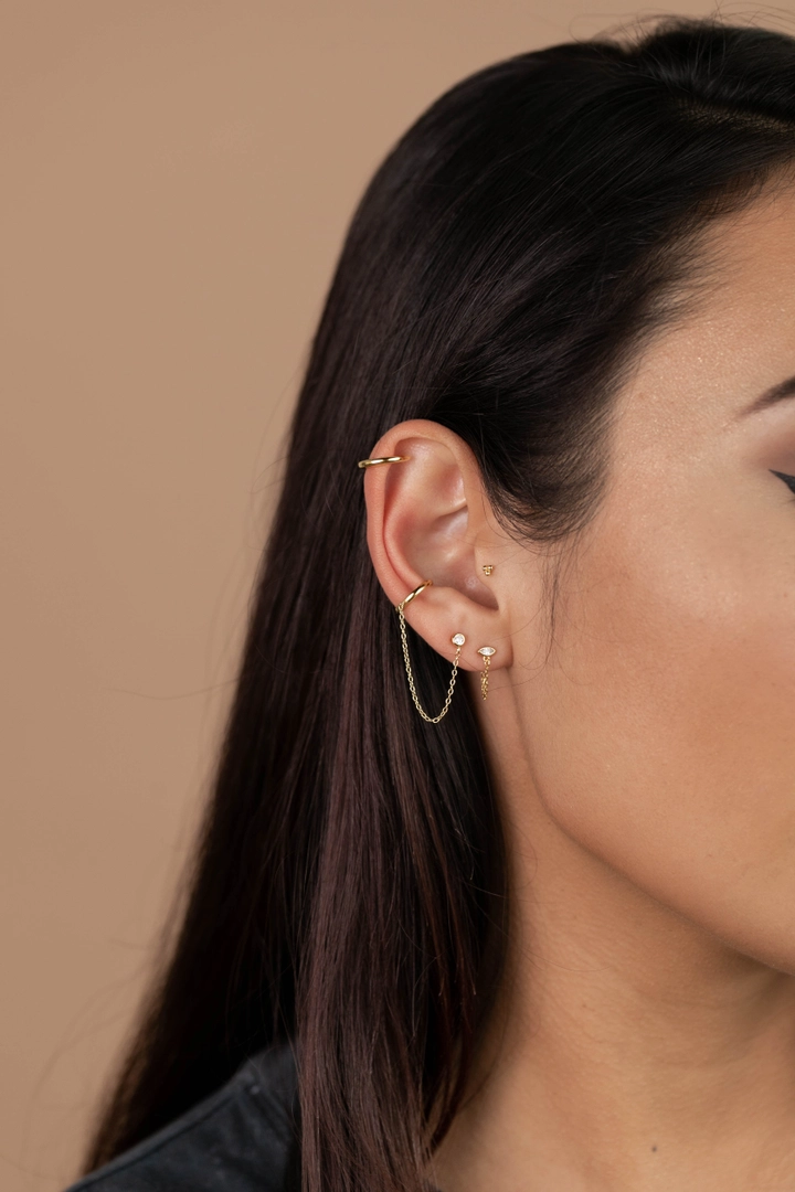 Chain Huggie Earrings Studs