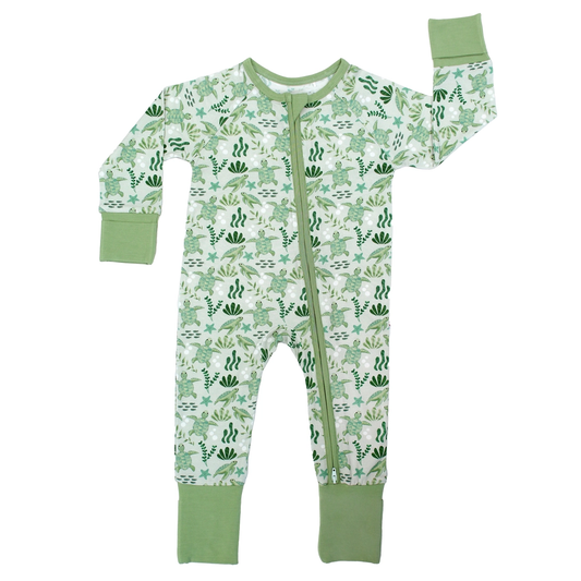 Save the Sea Turtles Bamboo Baby Pajamas