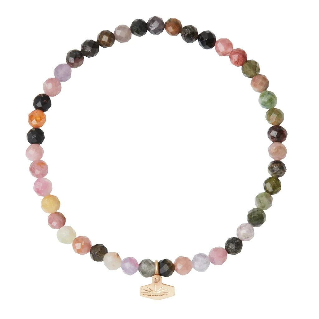 Mini Stone Stacking Bracelet - Tourmaline