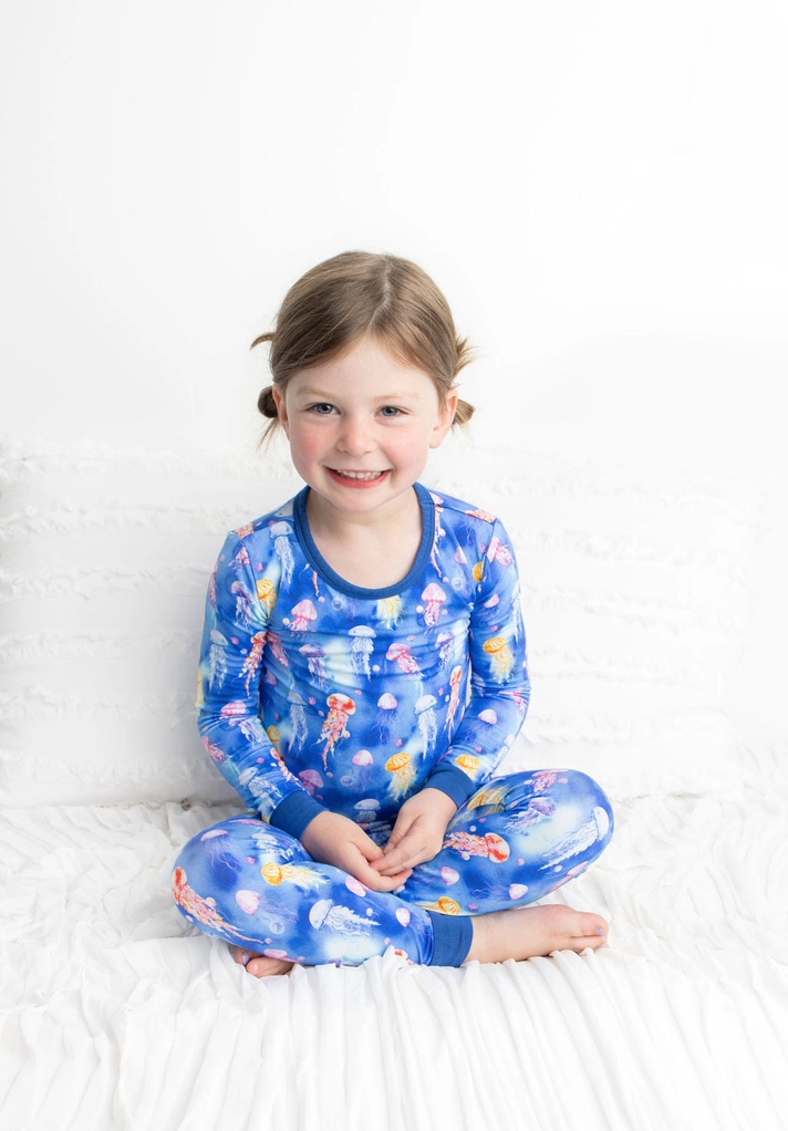 So Stinging Cute Jellyfish Kids Bamboo Pajamas