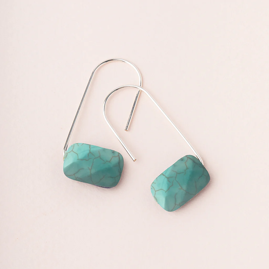 Floating Stone Earrings Turquoise