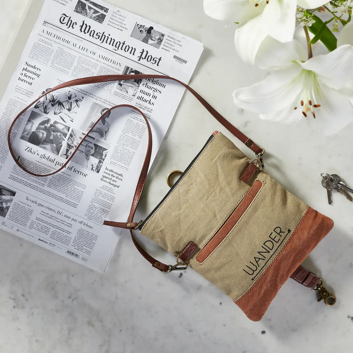 Live Love Wander Foldover Crossbody