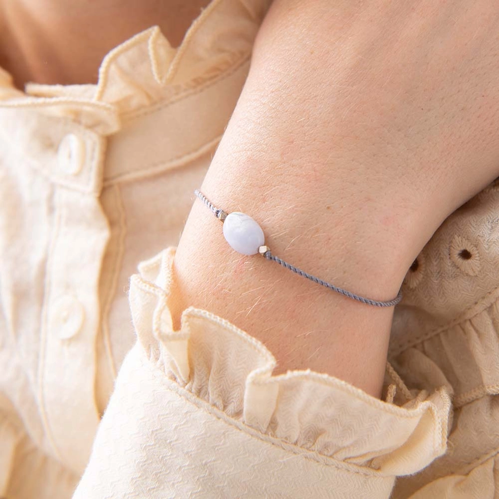 Blue Lace Agate Gemstone Bracelet