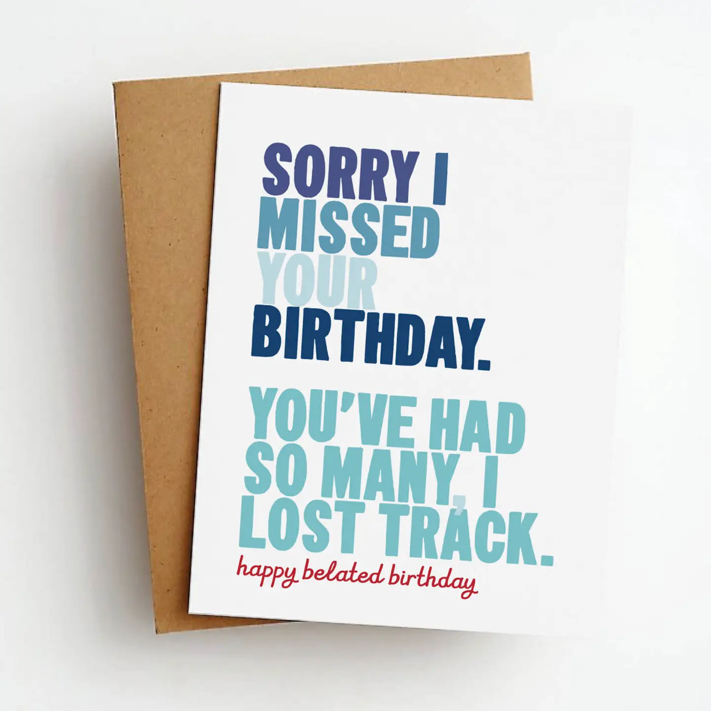 Lost Track Belated Birthday Card