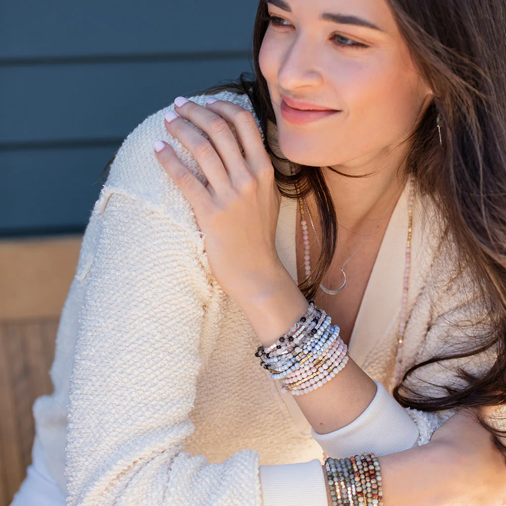 Stone Wrap Bracelet Pink Opal for Renewal