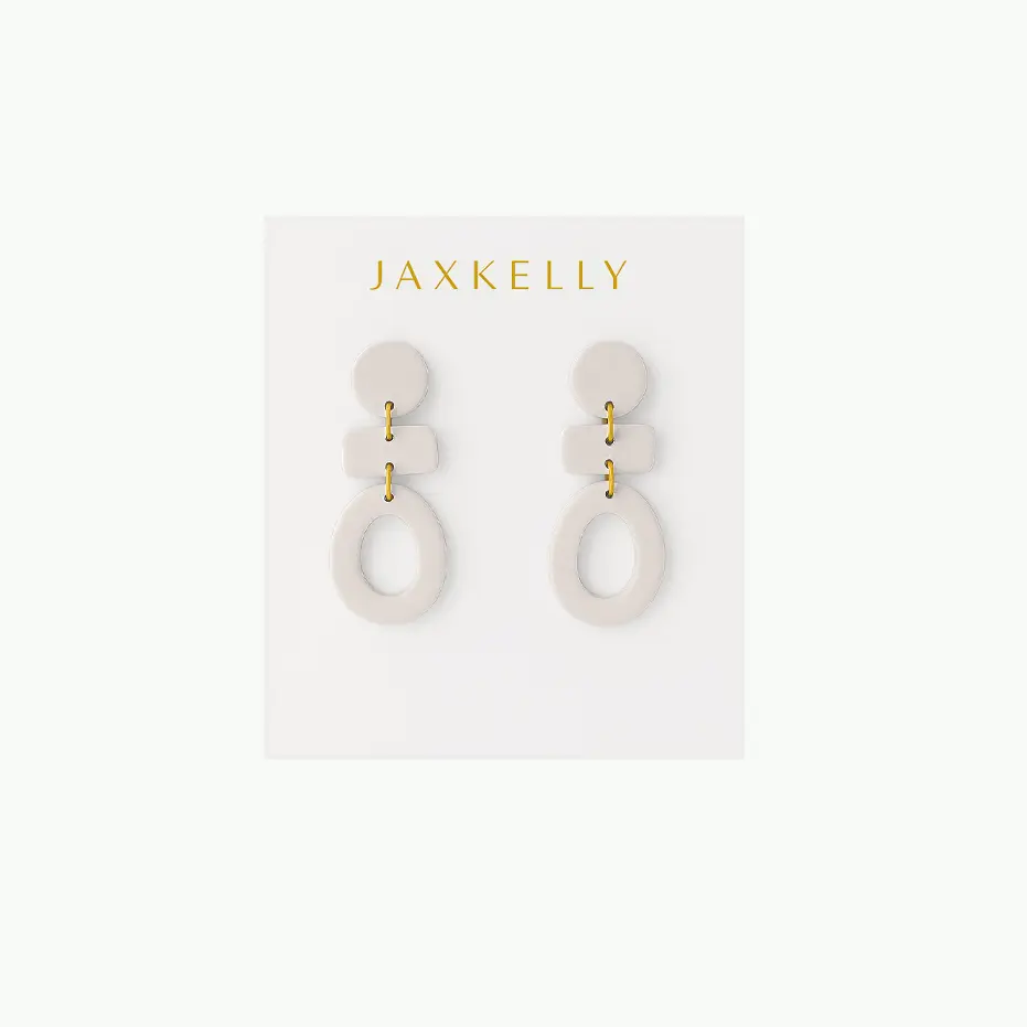 Three Tier Clay Earrings