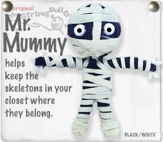 Mr Mummy String Doll Keychain