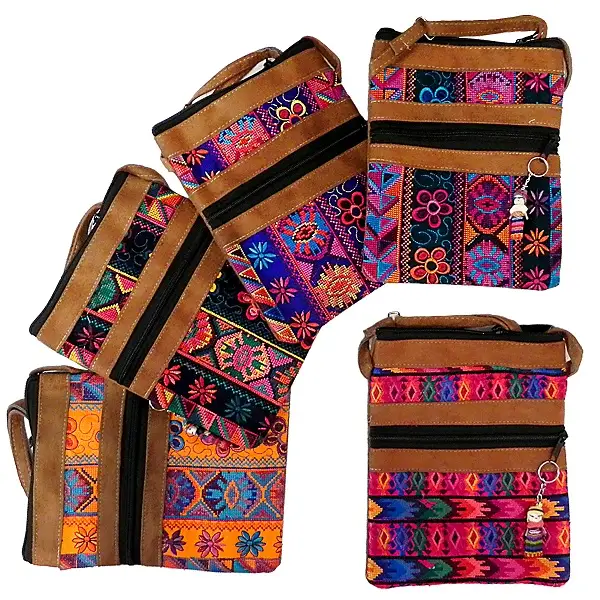 Embroidered Huipil Crossbody Bag
