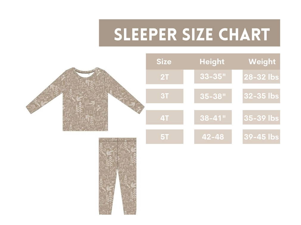 Kids Bamboo Pajamas Trees