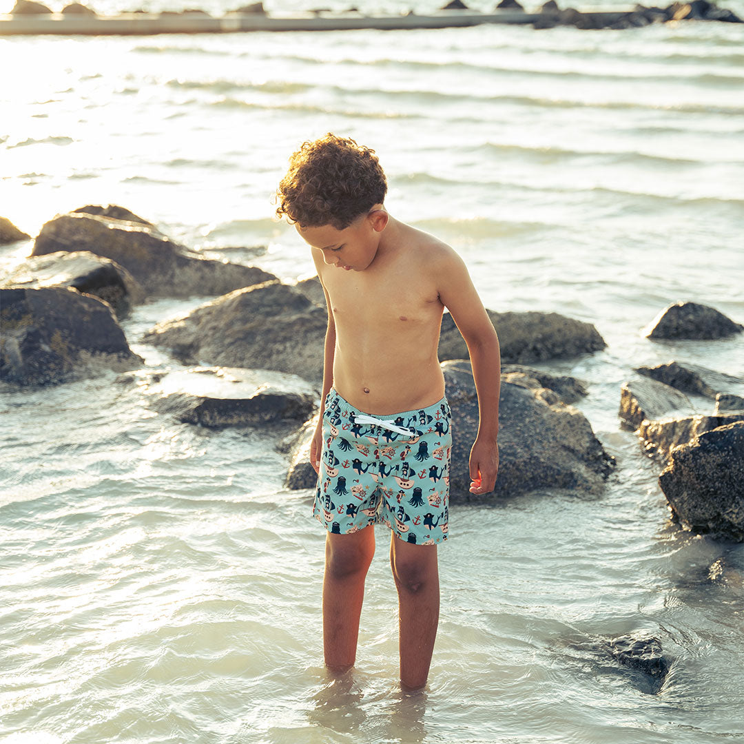 Boys Pirate Swim Trunks