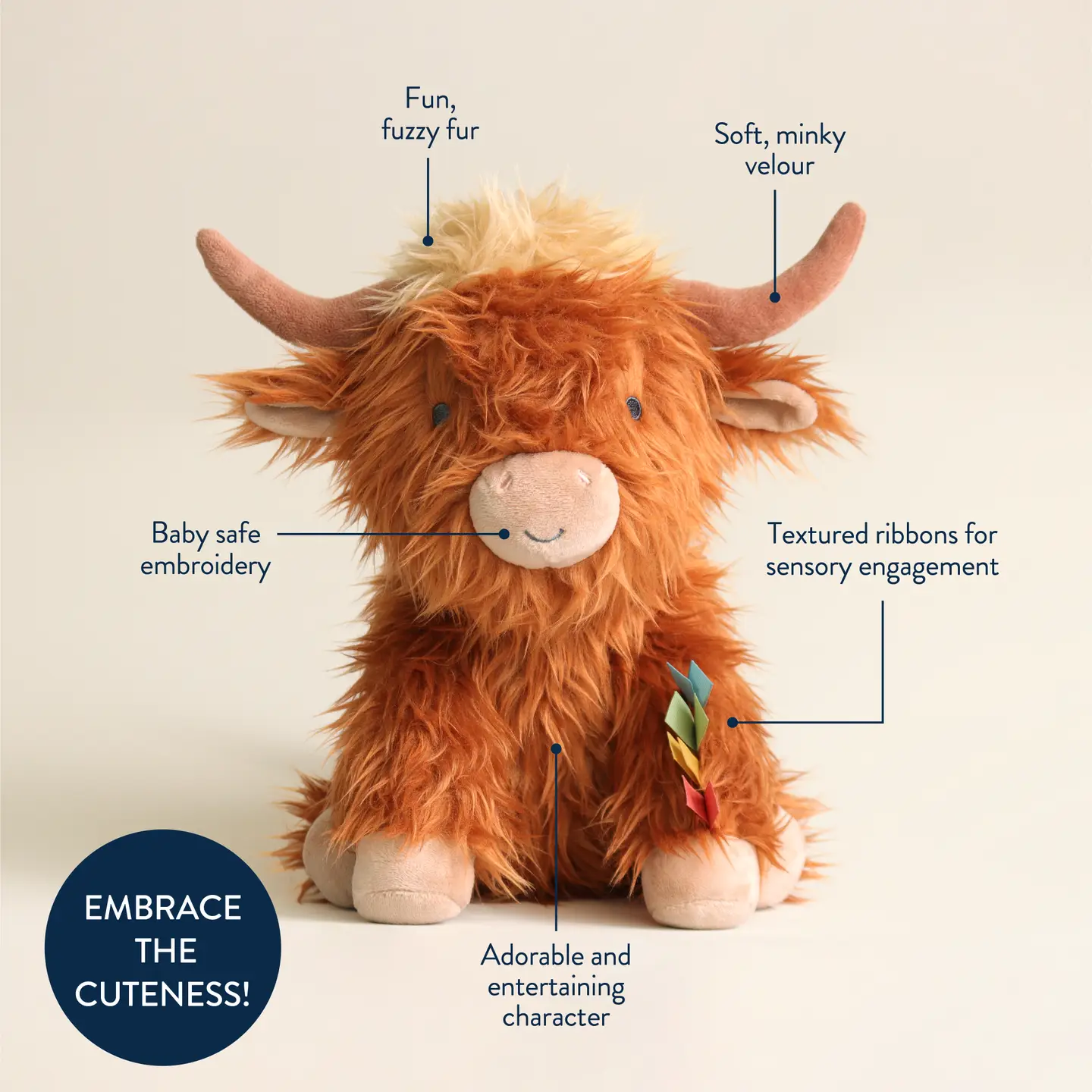 Highland Cow Sweetie Snuggles Plush