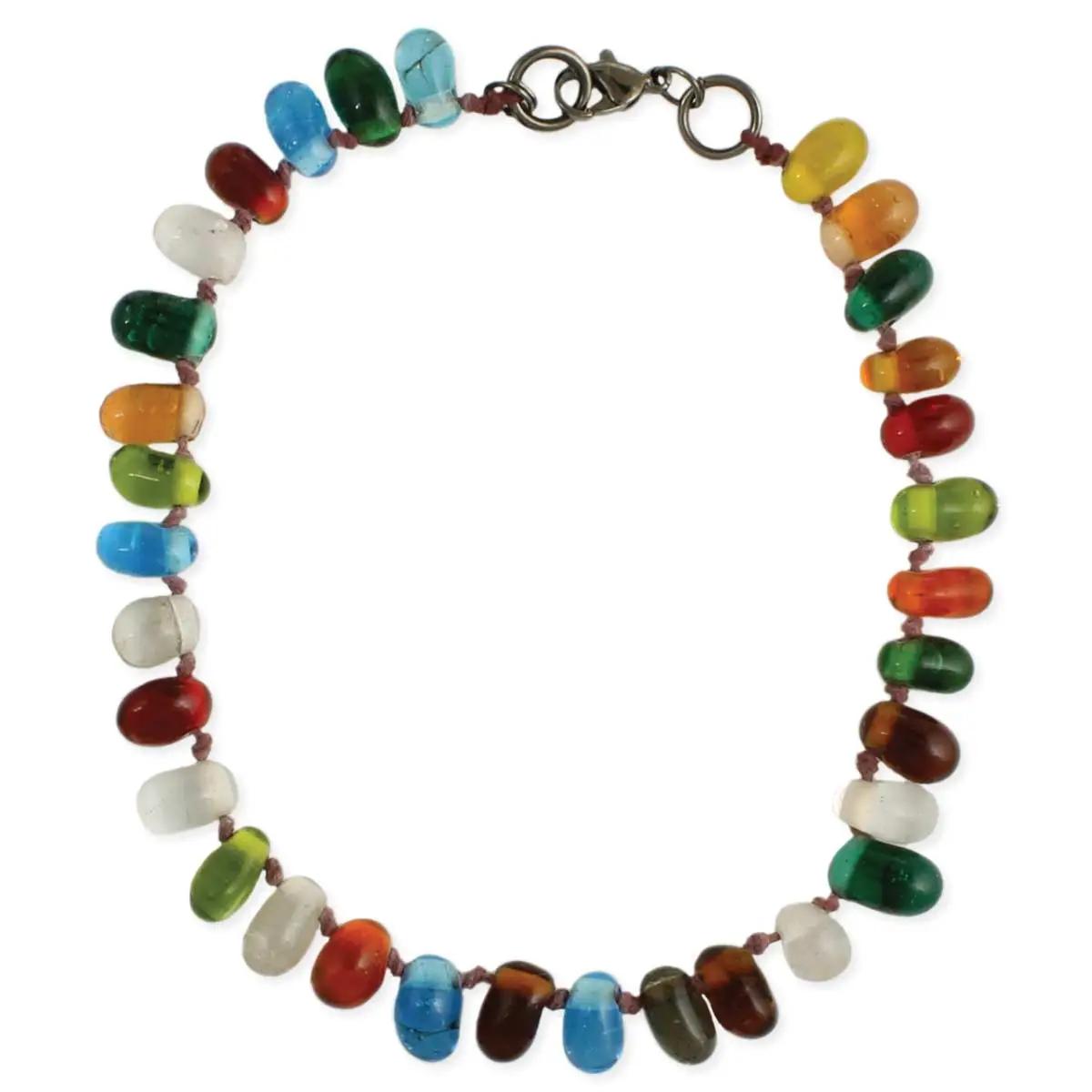 Anklet - Rainbow Drops Bead