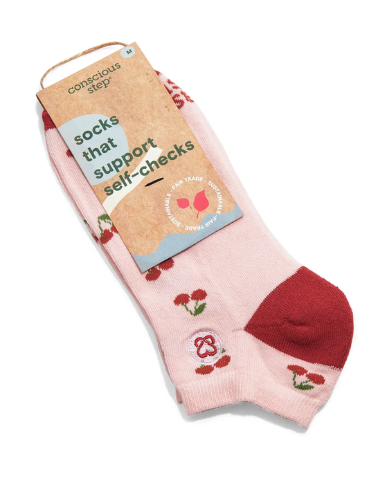 Ankle Socks That Support Self Checks - Cherries