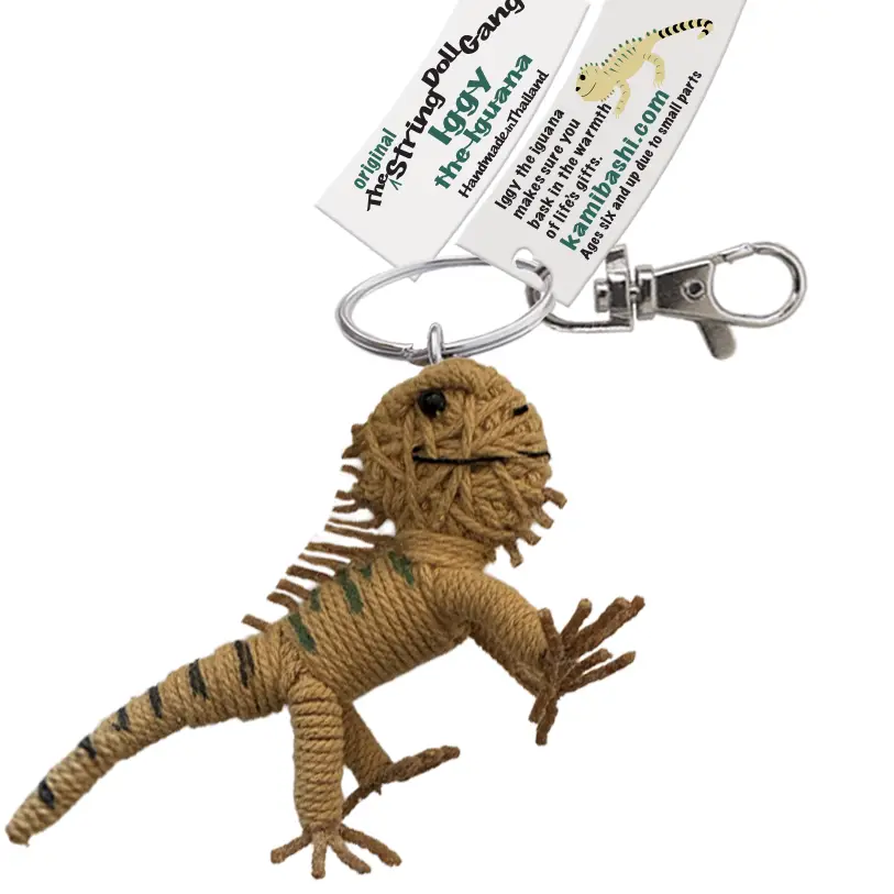 Iggy the Iguana String Doll Keychain