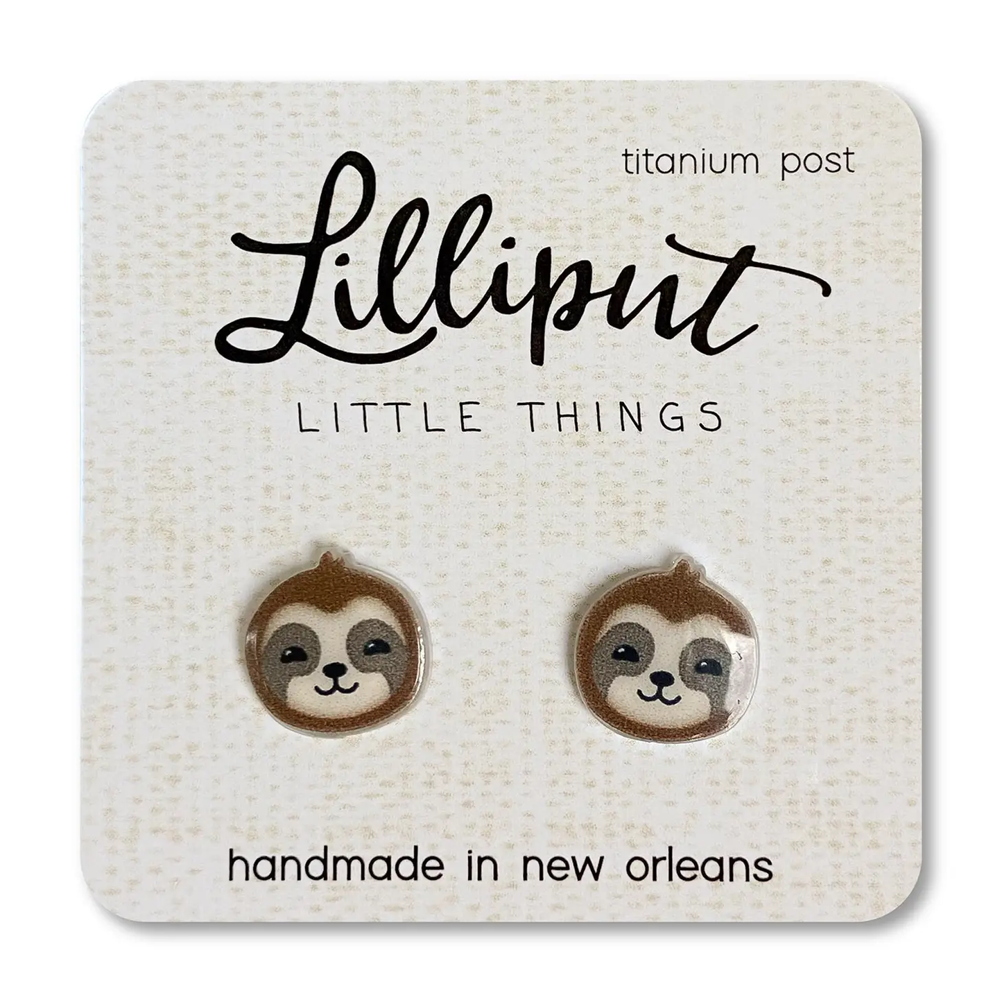 Sloth Stud Earrings