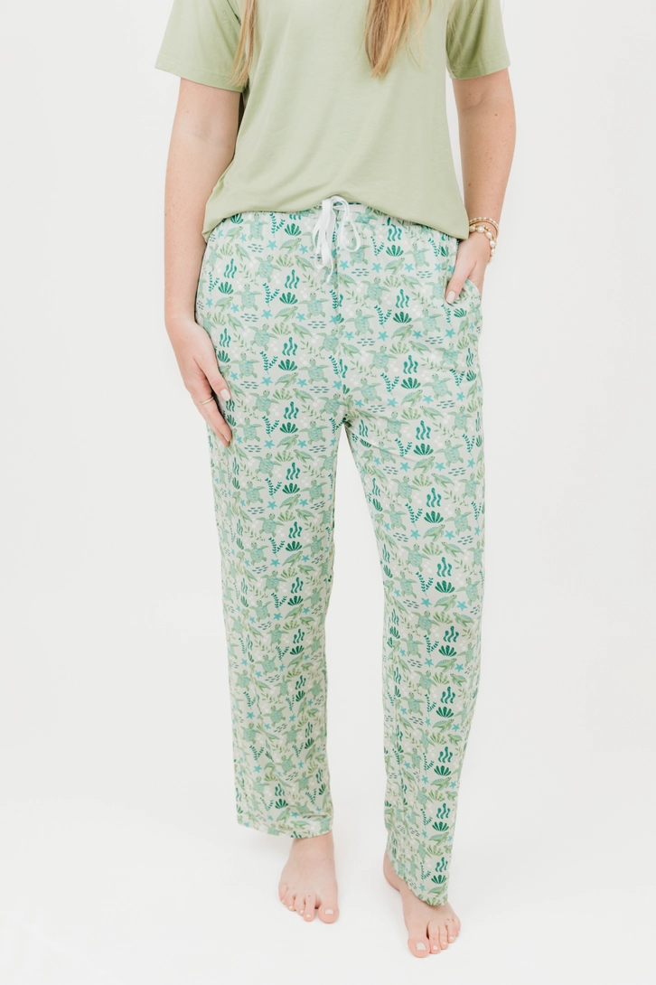 Save the Sea Turtles Adult Bamboo Pajama Pants