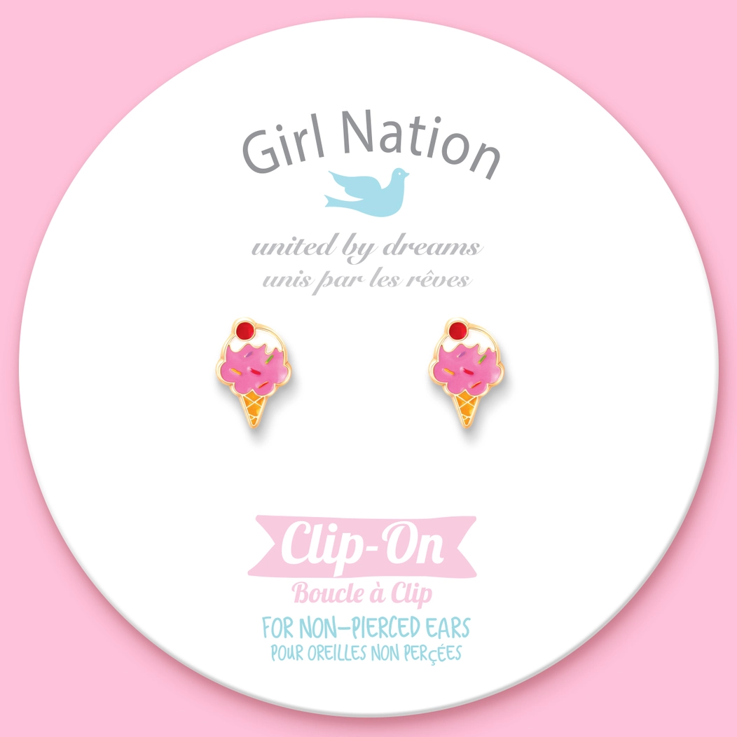 Ice Cream Dream Clip On Earrings