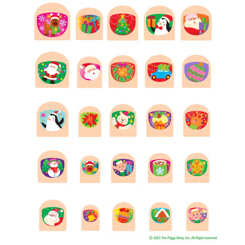 Lil' Fingers Nail Art Holly Jolly