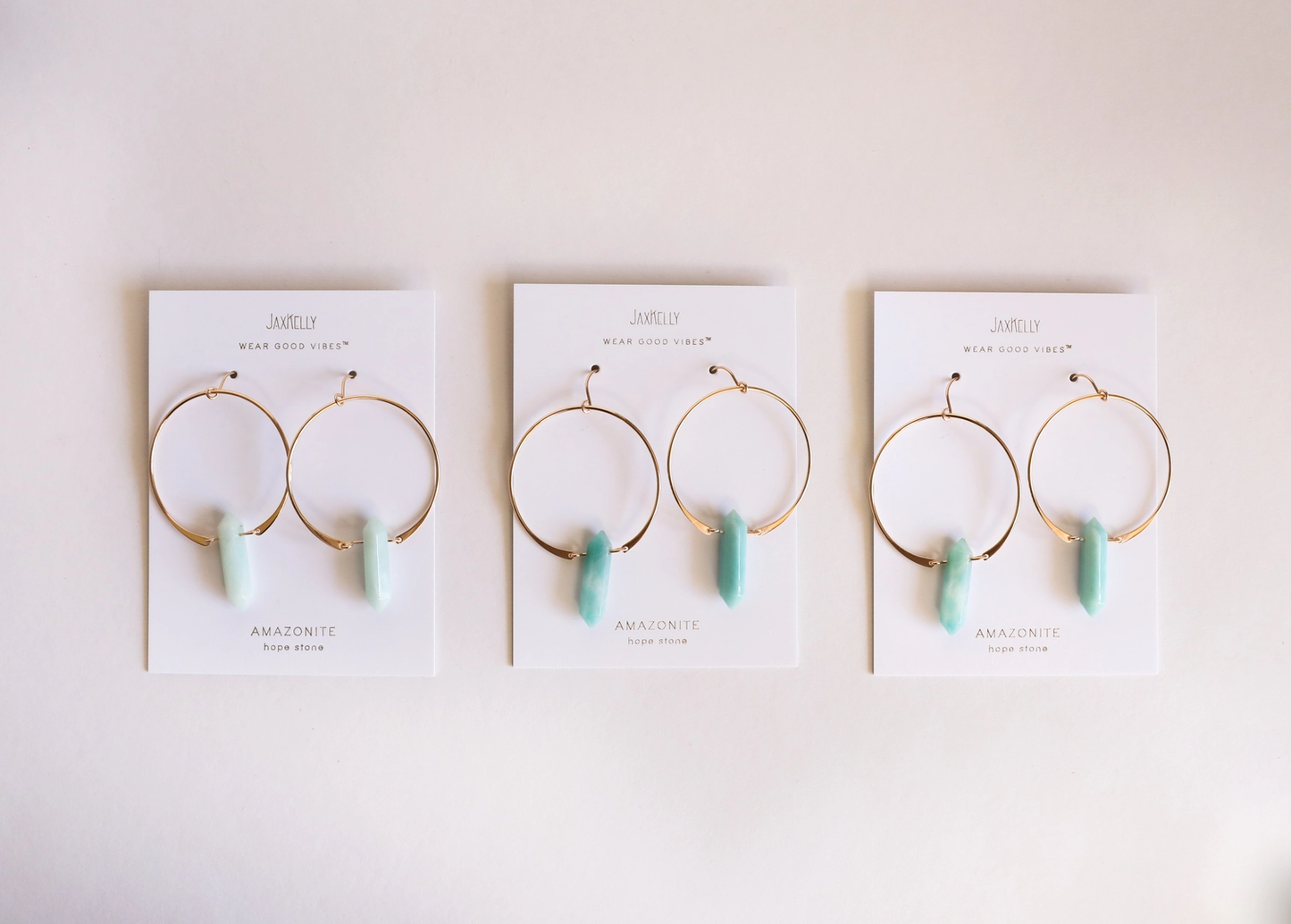 Amazonite Hoop Earrings