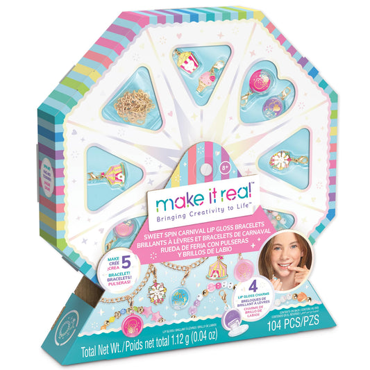 Sweet Spin Carnival Lip Gloss DIY Bracelet Set
